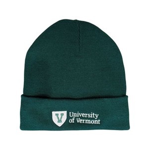 PORT & COMPANY SHIELD LOGO FLEECE LINED CUFFED BEANIE -  darkgreen